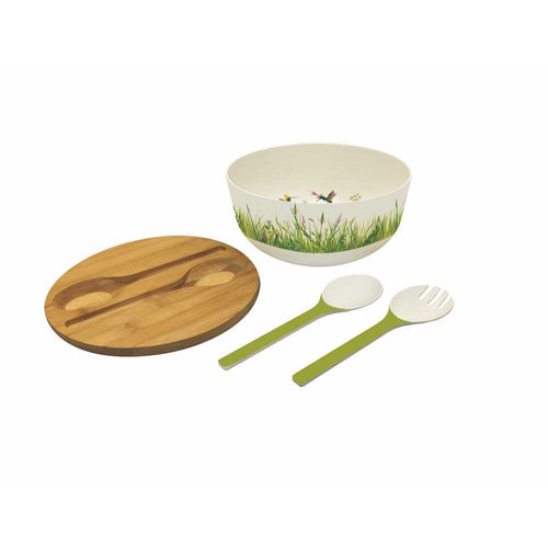 PPD Meadow Buzz Bamboo Salad Bowl Set
