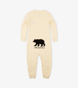 Hatley Little Blue House Little Bear Bum Natural Coverall with Hat