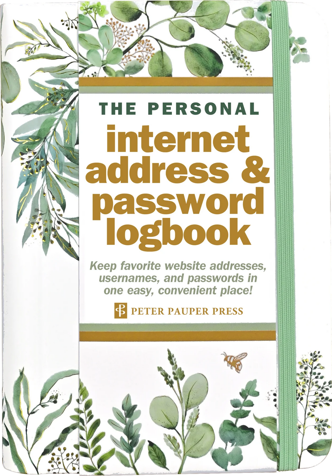 Peter Pauper Press Ecualyptus Internet Address & Password Logbook