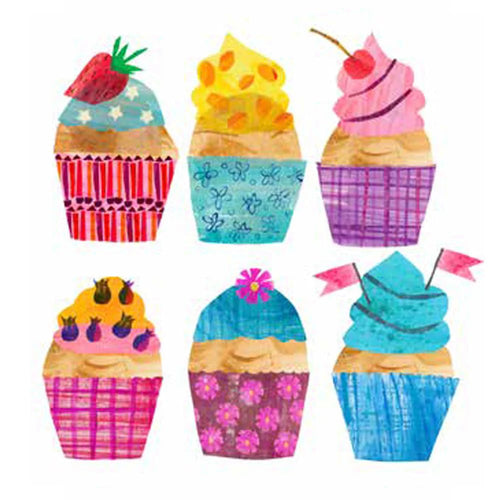 Paperproducts Design Cupcake Collage Paper Napkins