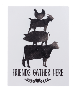 'Friends Gather Here' Wall Decor