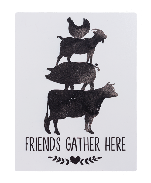 'Friends Gather Here' Wall Decor