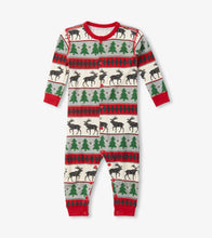 Load image into Gallery viewer, Hatley Little Blue House Baby Elk Fair Isle Union Suit
