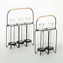 Load image into Gallery viewer, Sullivans Modern &amp; Metal Bottle Vase Set
