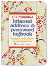 Load image into Gallery viewer, Peter Pauper Press Internet Password Logbook Blossoms &amp; Bluebirds
