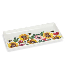 Load image into Gallery viewer, Abbott Sunflowers &amp; Bees Rectangular Platter
