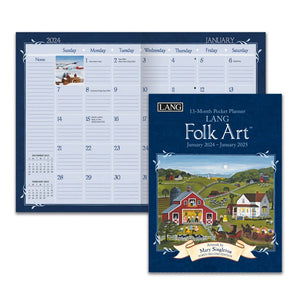 Lang 2024 Folk Art Monthly Pocket Planner