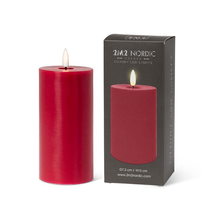 Abbott Luxlite Red LED Pillar Candle