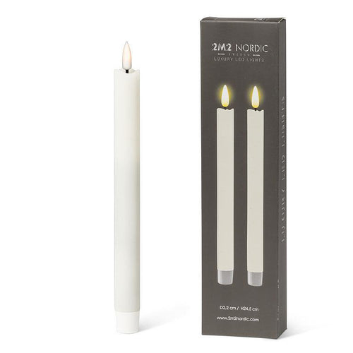 Abbott Luxlite Ivory LED Taper Candle Set