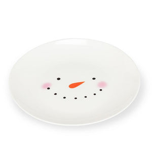 Abbott Snowman Face Appetizer Plate