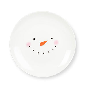 Abbott Snowman Face Appetizer Plate