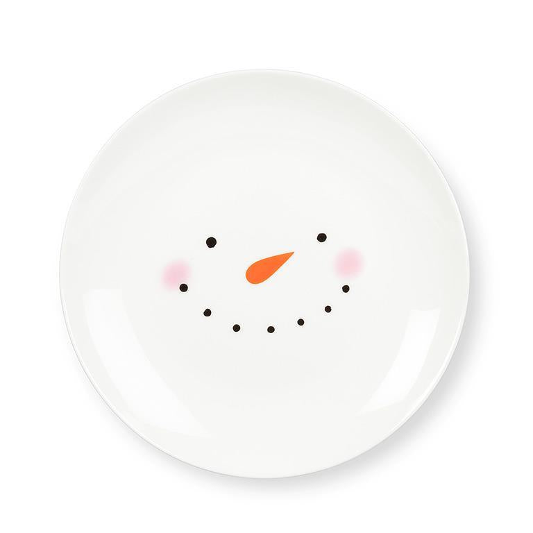 Abbott Snowman Face Appetizer Plate