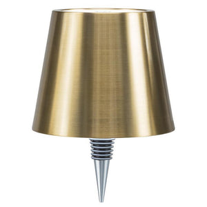 Classic Shade LED Bottle Stopper Light - Brushed Gold