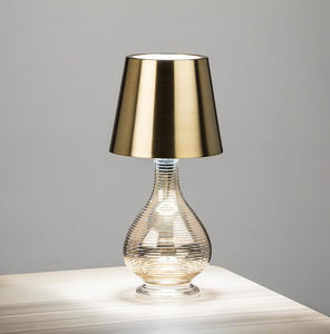 Classic Shade LED Bottle Stopper Light - Brushed Gold