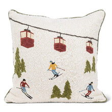 Load image into Gallery viewer, Square Ski Scene Pillow
