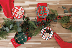 Danica Now Designs Holiday Plaid Appetizer Plate Set