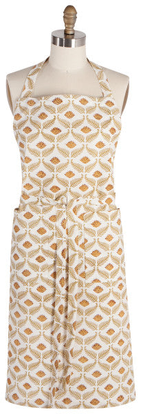 Danica Heirloom Block Print Frond Apron