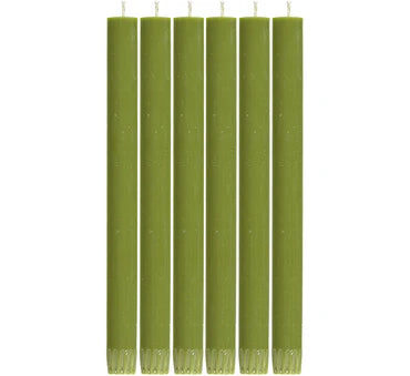 British Colour Standard Olive Green Eco Dinner Candle