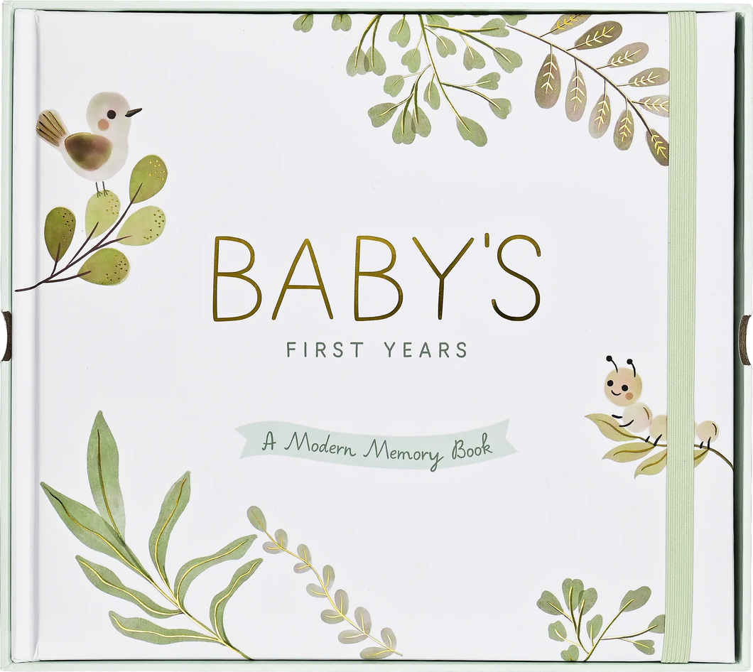 Peter Pauper Press Baby's First Years - Modern Memory Book with Keepsake Box