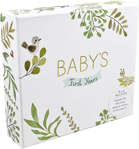 Peter Pauper Press Baby's First Years - Modern Memory Book with Keepsake Box