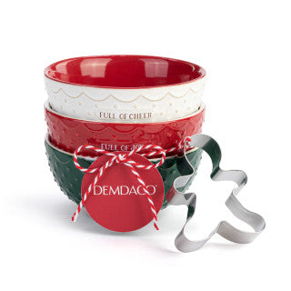 Demdaco Christmas Baking Bowl Set