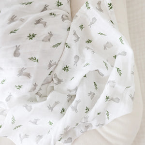 Lulujo Bunnies Swaddle Blanket