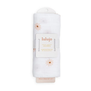 Lulujo Daisies Swaddle Blanket