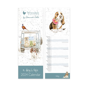 Wrendale Designs 2024 A Dog's Life Slim Calendar 