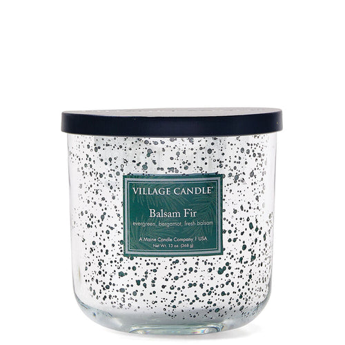 Village Candle Balsam Fir Mercury Glass Candle