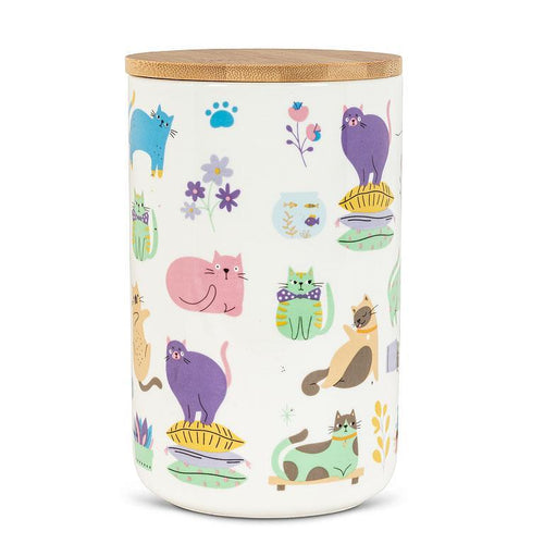 Abbott Cats & Flowers Canister