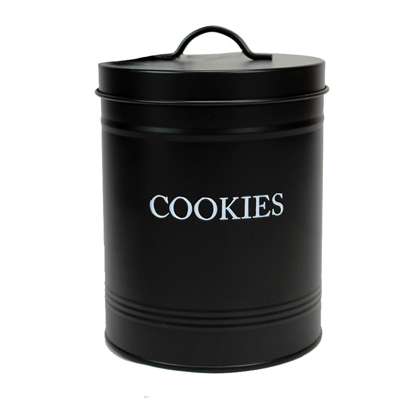 Black Cookie Canister