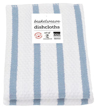 Load image into Gallery viewer, Danica Now Designs Slate Blue Basketweave Dishcloth Set
