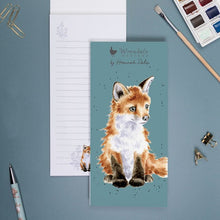 Load image into Gallery viewer, Wrendale Designs Contemplation Fox Magnetic Shopping Listpad
