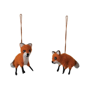 Creative Coop Fox Felt Ornament