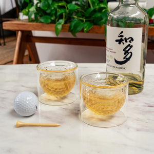 Kikkerland Golf Ball Glass Set