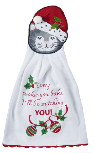 KayDee Designs Meowy Christmas Hang-up Towel