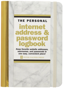 Internet Address & Password Logbook - Marble