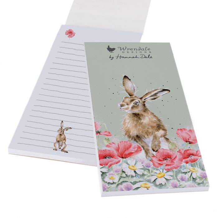 Wrendale Designs Field of Flowers Hare Shopping Listpad