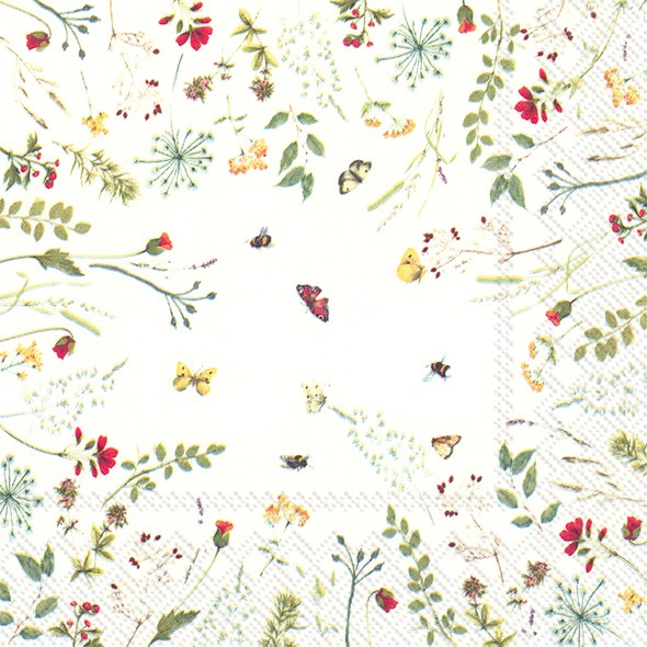 IHR Light Flowers Luncheon Paper Napkins