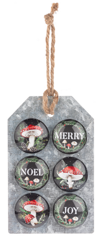 Ganz Holiday Mushroom Magnet Set