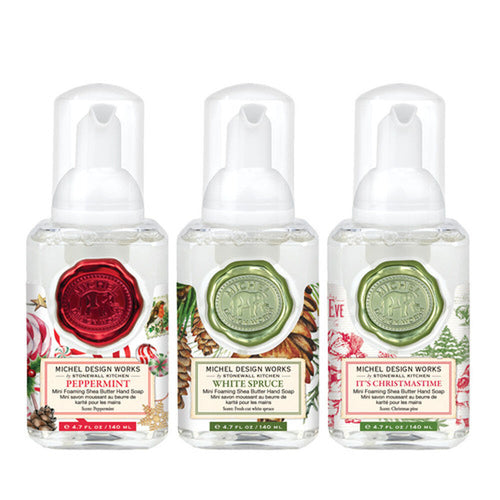 Michel Design Works Christmas Mini Foaming Soap Trio