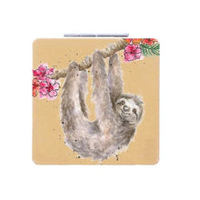Load image into Gallery viewer, Wrendale Designs Hanging Around Sloth Compact Mirror
