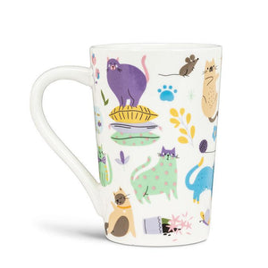 Abbott Cats & Flowers Tall Mug