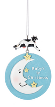 Load image into Gallery viewer, Ganz Cow Over the Moon Baby&#39;s First Christmas Ornament
