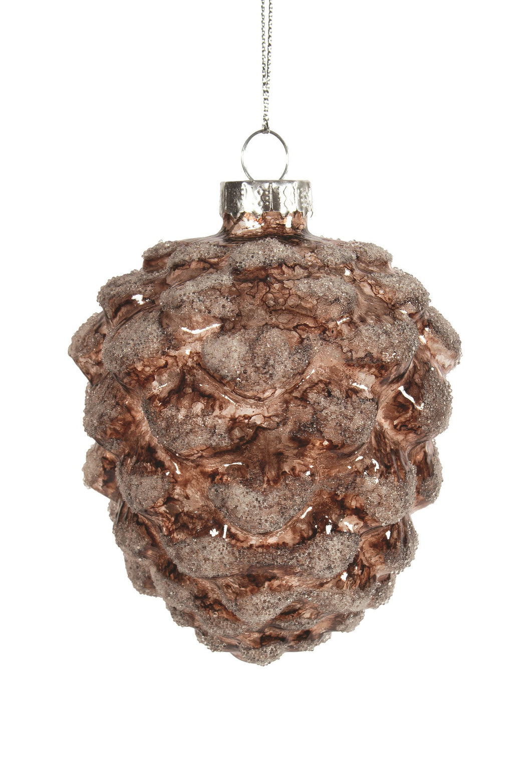 Nutcracker Bronze Glass Pinecone Ornament