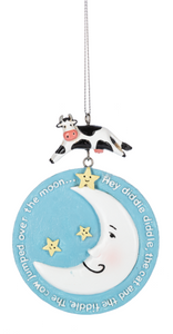 Ganz Cow Over the Moon Baby's First Christmas Ornament