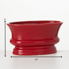 Load image into Gallery viewer, Sullivans Oval Red Planter
