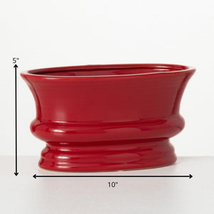 Sullivans Oval Red Planter