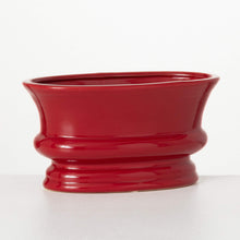 Load image into Gallery viewer, Sullivans Oval Red Planter
