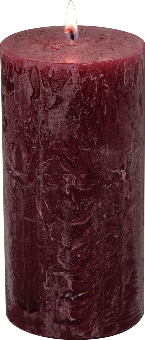 Mulberry Textured Pillar Candle